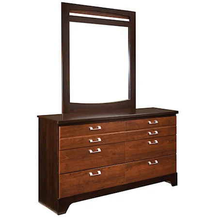 6 Drawer Dresser with Mirror Combination